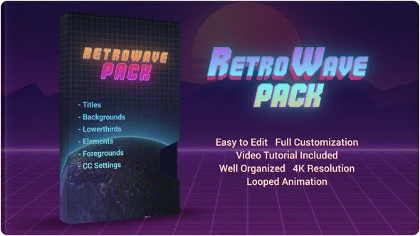 Videohive Retro Wave Pack 28786036 - After Effects Project Files