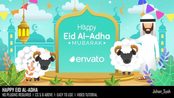 Videohive Happy Eid Al-Adha 52314496 - After Effects Project Files