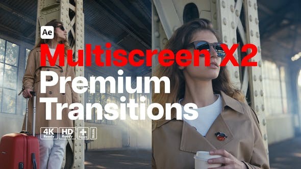 Videohive Premium Transitions Multiscreen X2 52754373 - After Effects Project Files