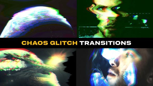 Videohive Chaos Glitch Transitions | After Effects 52753061 - After Effects Project Files