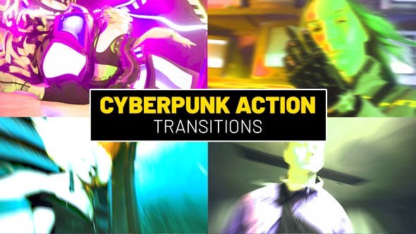 Videohive Cyberpunk Action Transitions | After Effects 53387102