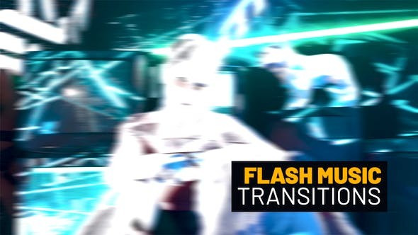 Videohive Flash Music Transitions | After Effects 53478376 - After Effects Project Files