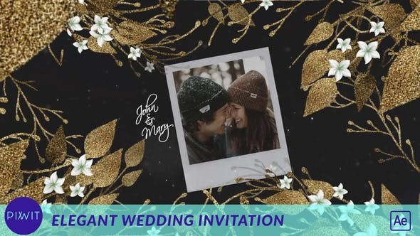 Videohive Elegant Floral Wedding Invitation 54031507 - After Effects Project Files