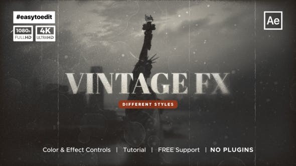 Videohive Vintage Fx Overlay 54211943 - After Effects Project Files