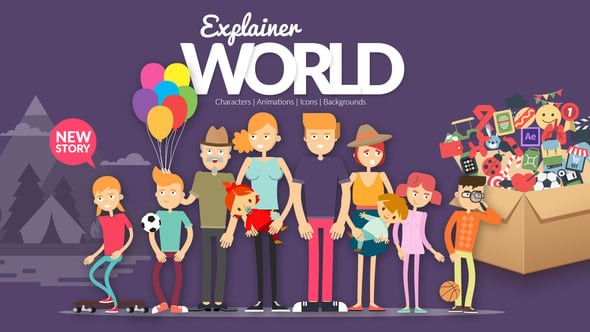 Videohive Explainer World Characters 54738266 - After Effects Project Files