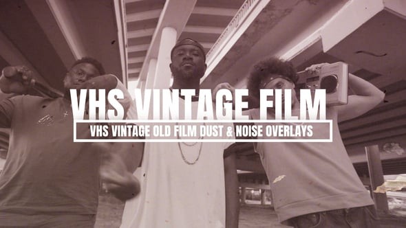 Videohive VHS Vintage Old Film Dust & Noise Overlays For After Effects 54693006 - After Effects Project Files