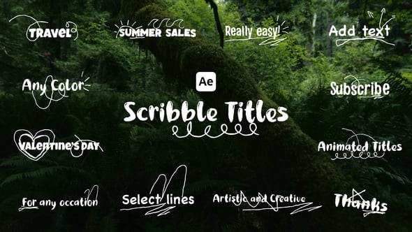 Videohive Scribble Titles 54815615 - After Effects Project Files