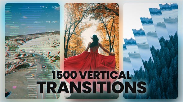 Videohive 1500+ Vertical Transitions 53244977 - After Effects Project Files