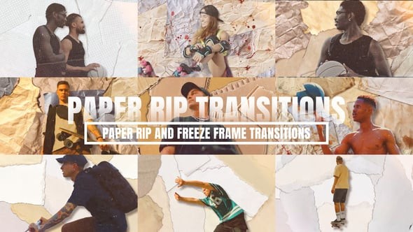 Videohive Paper Rip and Freeze Frame Transitions 55901423 - After Effects Project Files