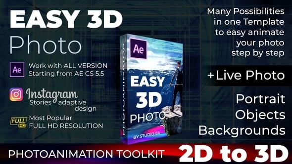 Videohive Photo animator - Easy 3D Photo 23767088 -  After Effects Project Files